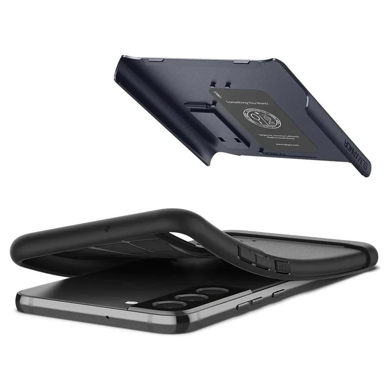 Чохол-накладка Spigen Slim Armor для Samsung Galaxy S22 Plus SM-S906 Metal Slate (ACS03978)