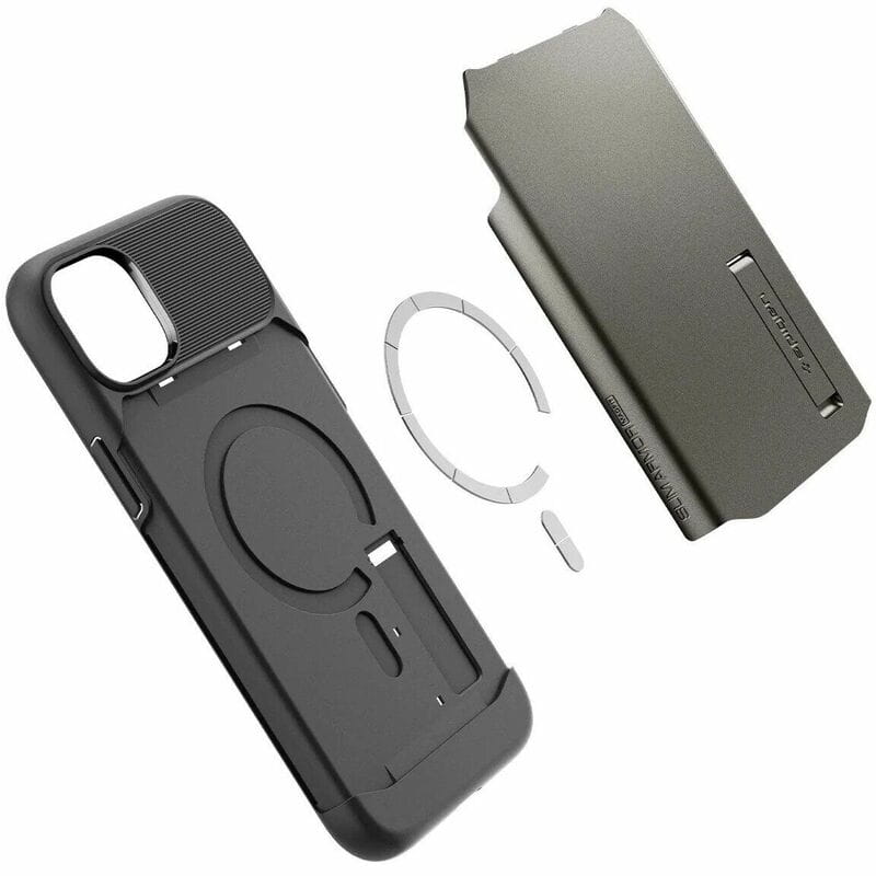 Чохол-накладка Spigen Slim Armor with MagFit для Apple iPhone 14 Gunmetal (ACS04685)