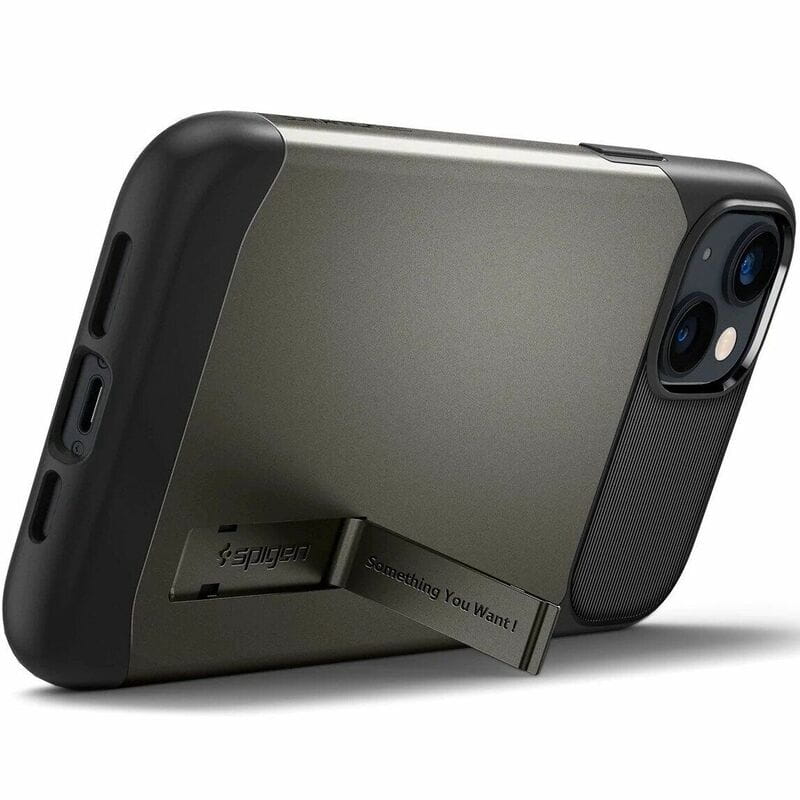 Чохол-накладка Spigen Slim Armor with MagFit для Apple iPhone 14 Gunmetal (ACS04685)