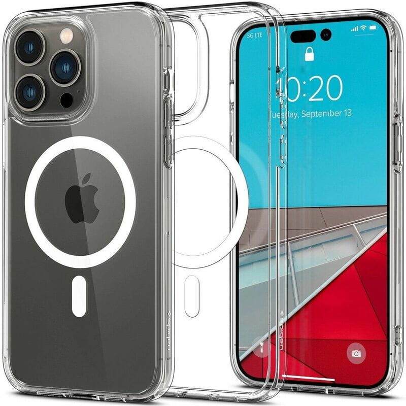 Чохол-накладка Spigen Crystal Hybrid with MagFit для Apple iPhone 14 Pro Clear (ACS04670)