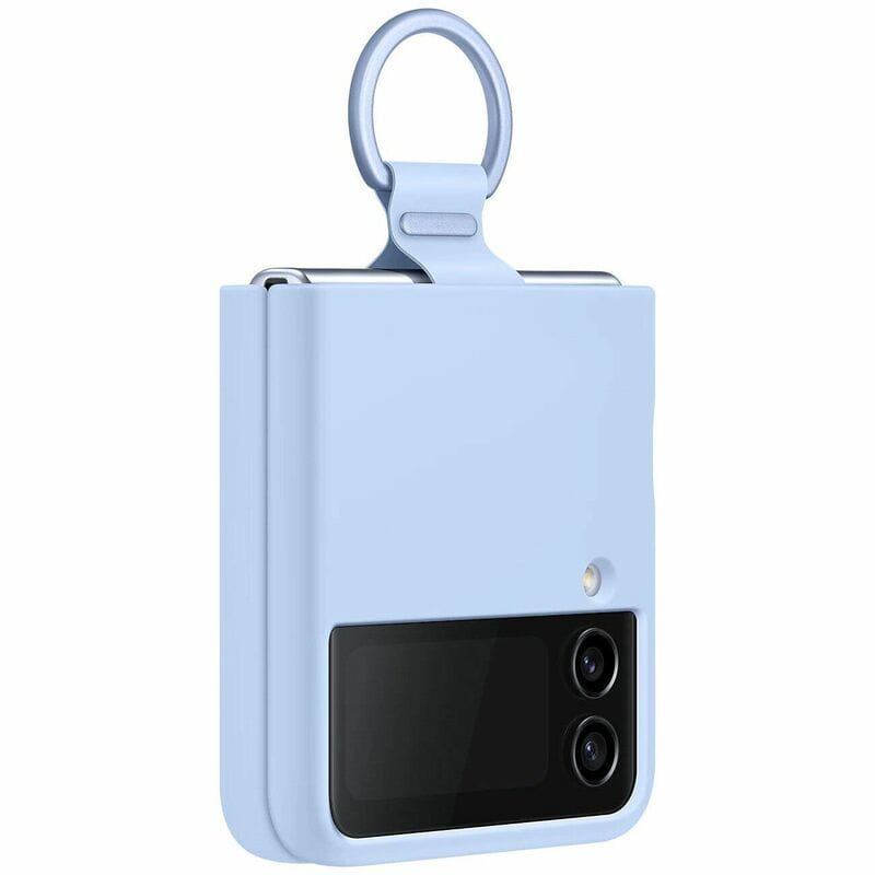 Чeхол-накладка Samsung Silicone Cover with Ring для Samsung Galaxy Flip 4 SM-F721 Arctic Blue (EF-PF721TLEGUA)