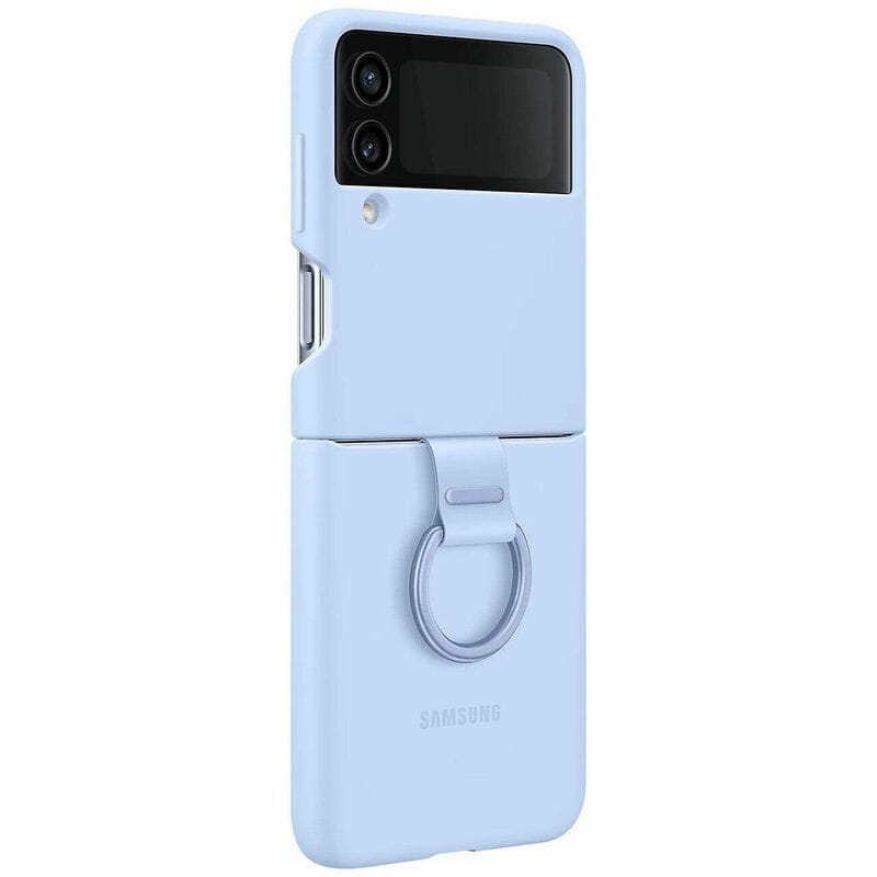 Чeхол-накладка Samsung Silicone Cover with Ring для Samsung Galaxy Flip 4 SM-F721 Arctic Blue (EF-PF721TLEGUA)