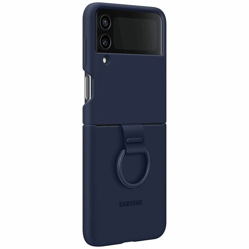 Чeхол-накладка Samsung Silicone Cover with Ring для Samsung Galaxy Flip 4 SM-F721 Navy Blue (EF-PF721TNEGUA)