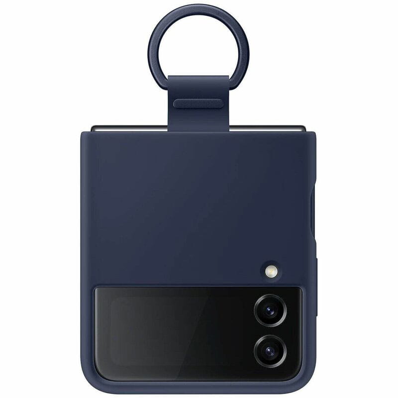 Чeхол-накладка Samsung Silicone Cover with Ring для Samsung Galaxy Flip 4 SM-F721 Navy Blue (EF-PF721TNEGUA)