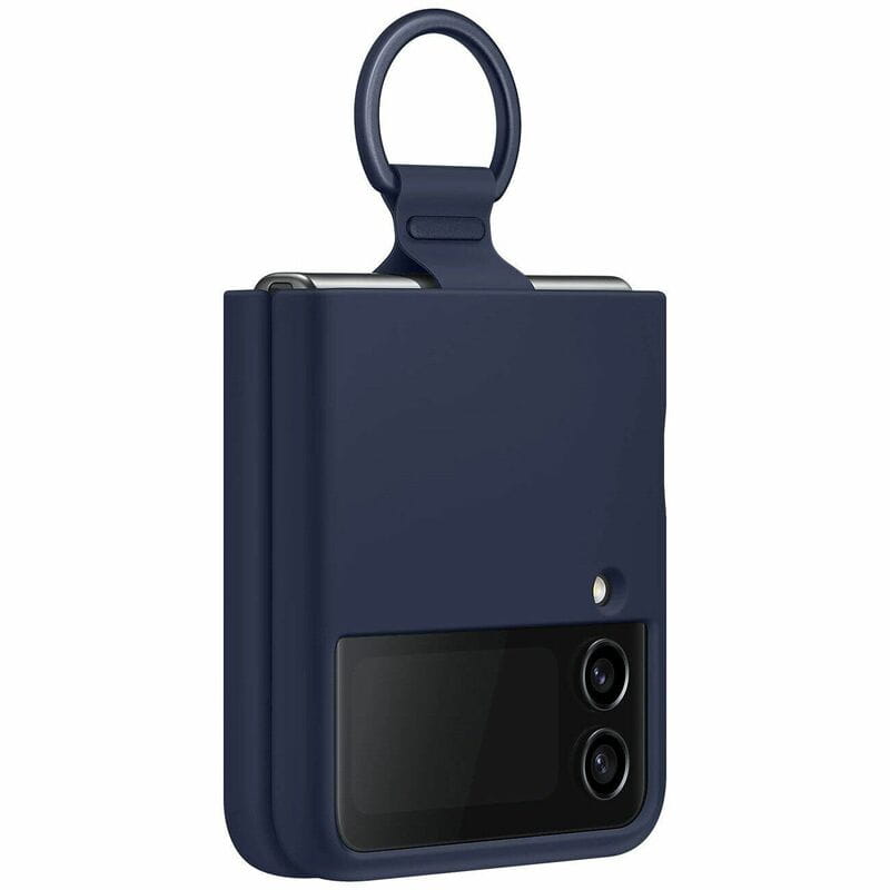 Чeхол-накладка Samsung Silicone Cover with Ring для Samsung Galaxy Flip 4 SM-F721 Navy Blue (EF-PF721TNEGUA)