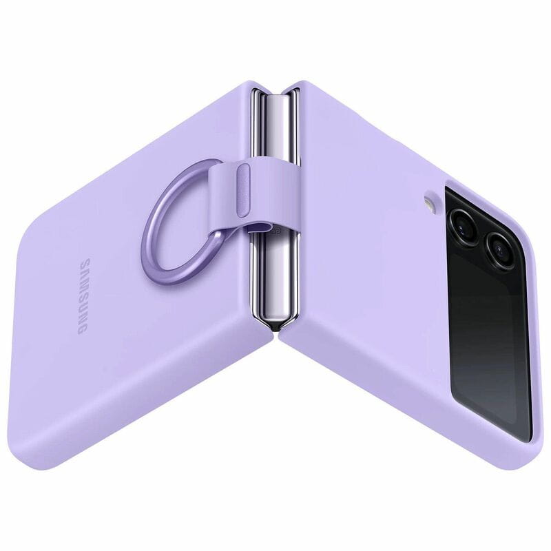Чeхол-накладка Samsung Silicone Cover with Ring для Samsung Galaxy Flip 4 SM-F721 Lavender (EF-PF721TVEGUA)