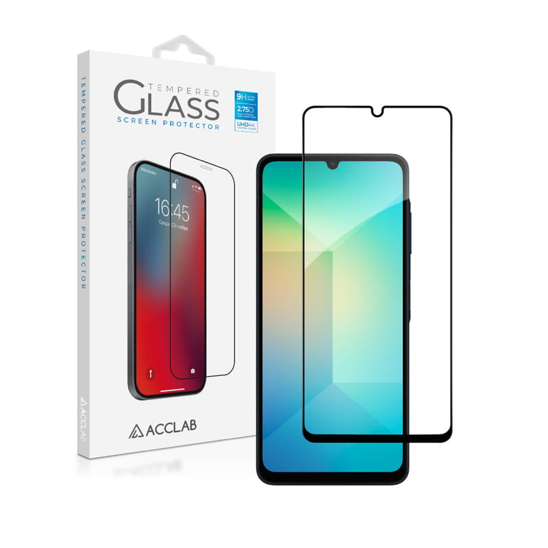 Защитное стекло ACCLAB Full Glue для Samsung Galaxy A06 SM-A065 Black (1283126598814)