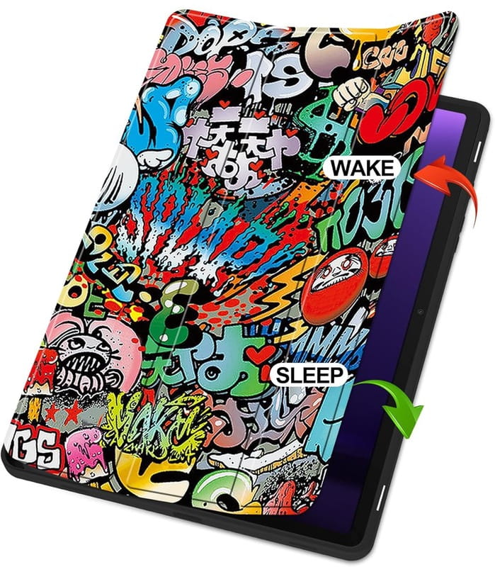 Чехол-книжка BeCover Flexible TPU Mate для Samsung Galaxy Tab S9 (SM-X710/SM-X716)/S9 FE (SM-X510/SM-X516B) Graffiti (712534)