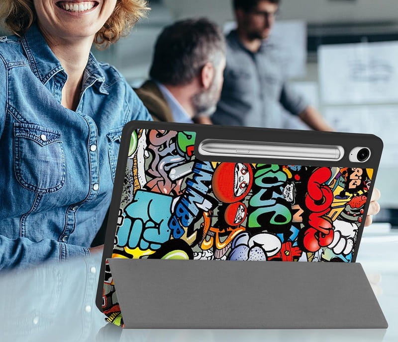 Чехол-книжка BeCover Flexible TPU Mate для Samsung Galaxy Tab S9 (SM-X710/SM-X716)/S9 FE (SM-X510/SM-X516B) Graffiti (712534)