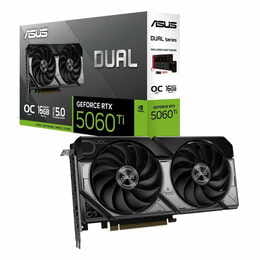 Видеокарта GF RTX 5060 Ti 16GB GDDR7 Dual OC Asus (DUAL-RTX5060TI-O16G)
