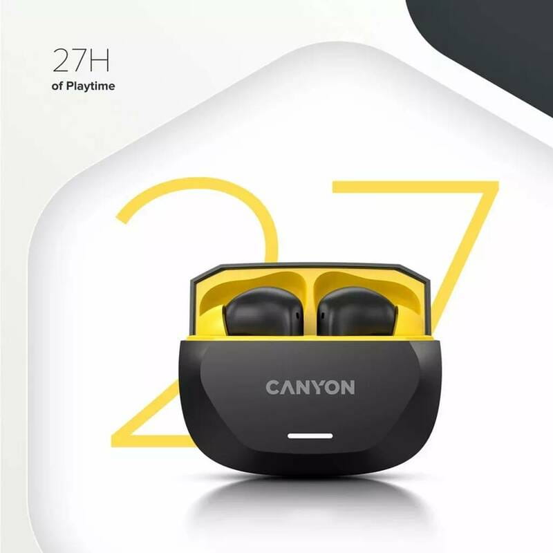 Bluetooth-гарнитура Canyon TWS-7 Hexagon White/Beige (CNS-TWS7WB)