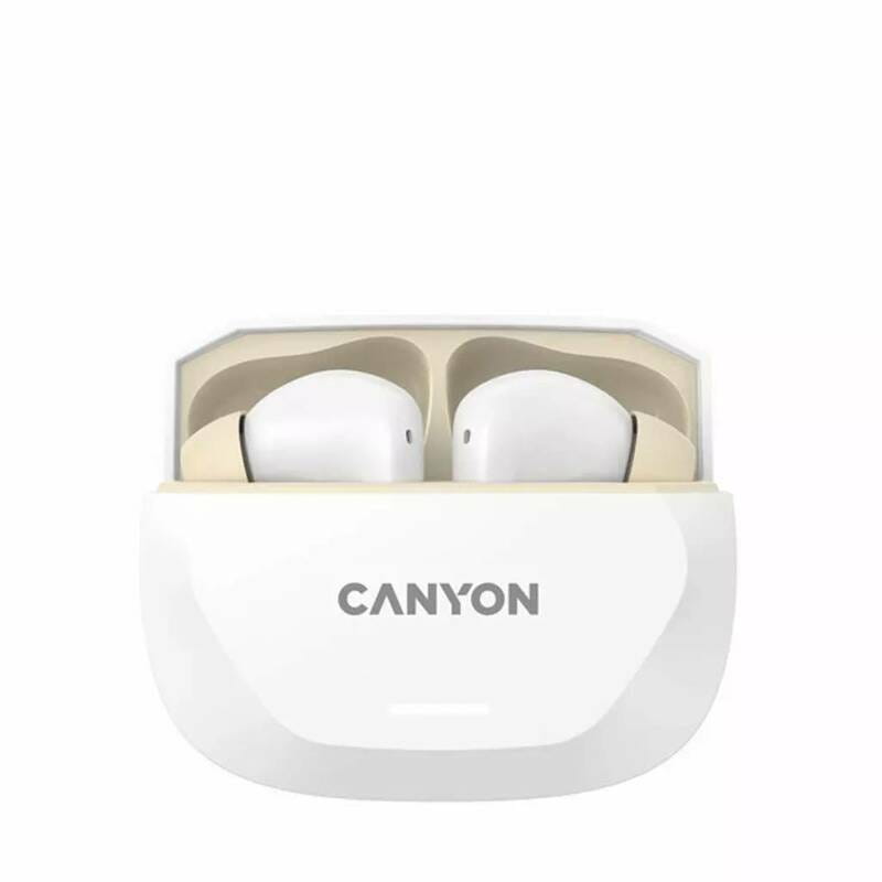 Bluetooth-гарнитура Canyon TWS-7 Hexagon White/Beige (CNS-TWS7WB)