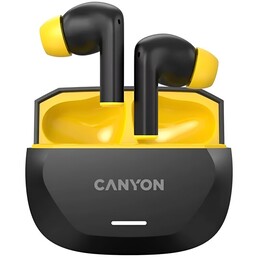 Bluetooth-гарнітура Canyon TWS-7 Hexagon Black/Yellow (CNS-TWS7BY)