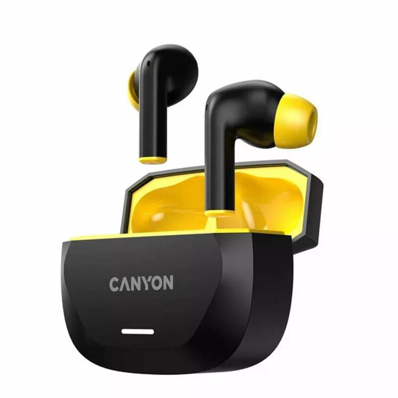 Bluetooth-гарнитура Canyon TWS-7 Hexagon Black/Yellow (CNS-TWS7BY)