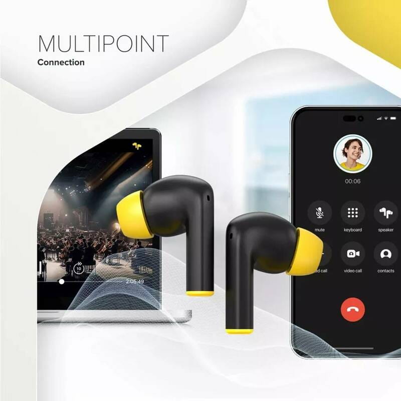 Bluetooth-гарнитура Canyon TWS-7 Hexagon Black/Yellow (CNS-TWS7BY)