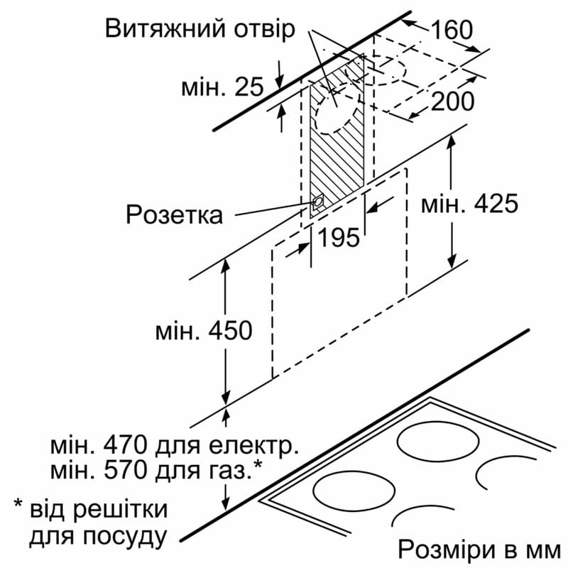 Вытяжка Bosch DWK66AJ60T