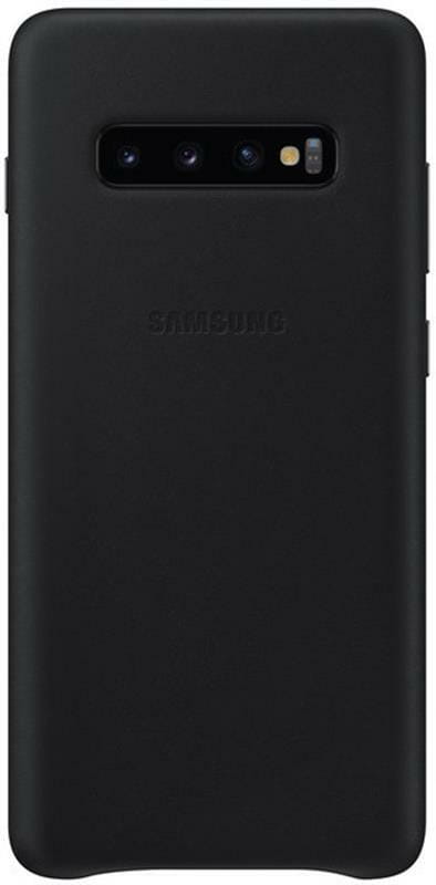 Чехол-накладка Samsung Leather Cover для Samsung Galaxy S10+ SM-G975 Black (EF-VG975LBEGRU)