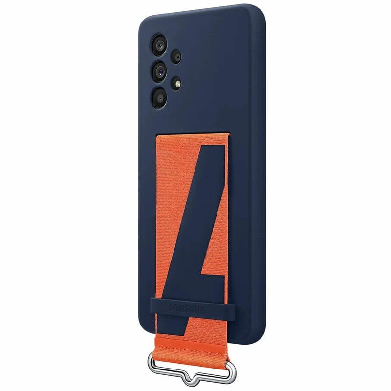 Чехол-накладка Samsung Silicone Cover with Strap для Samsung Galaxy A53 SM-A536 Navy (EF-GA536TNEGRU)
