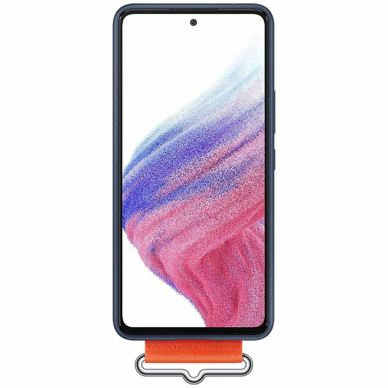 Чехол-накладка Samsung Silicone Cover with Strap для Samsung Galaxy A53 SM-A536 Navy (EF-GA536TNEGRU)