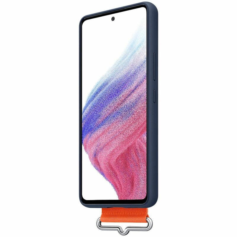 Чехол-накладка Samsung Silicone Cover with Strap для Samsung Galaxy A53 SM-A536 Navy (EF-GA536TNEGRU)