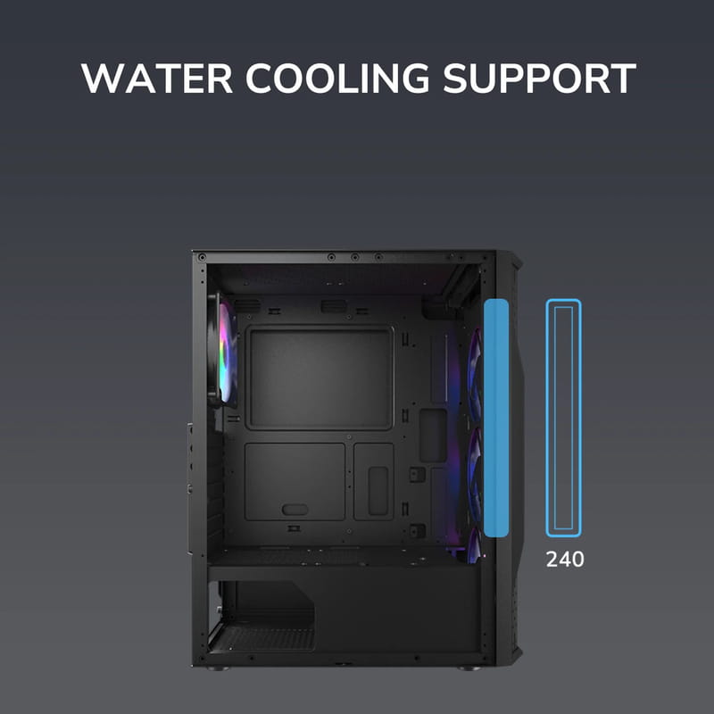 Корпус Cougar MX110 RGB Black без БП