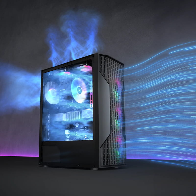 Корпус Cougar MX110 RGB Black без БП