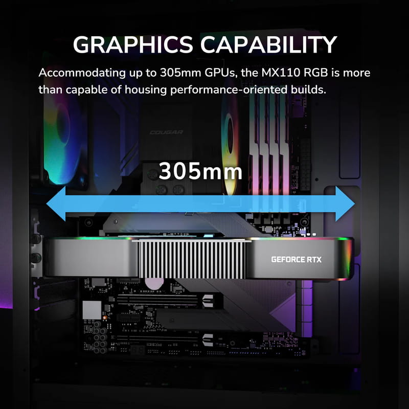 Корпус Cougar MX110 RGB Black без БП