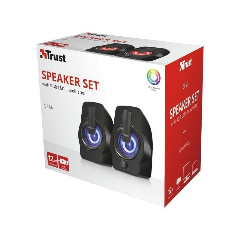 Акустическая система Trust 2.0 Gemi RGB Black (22948)