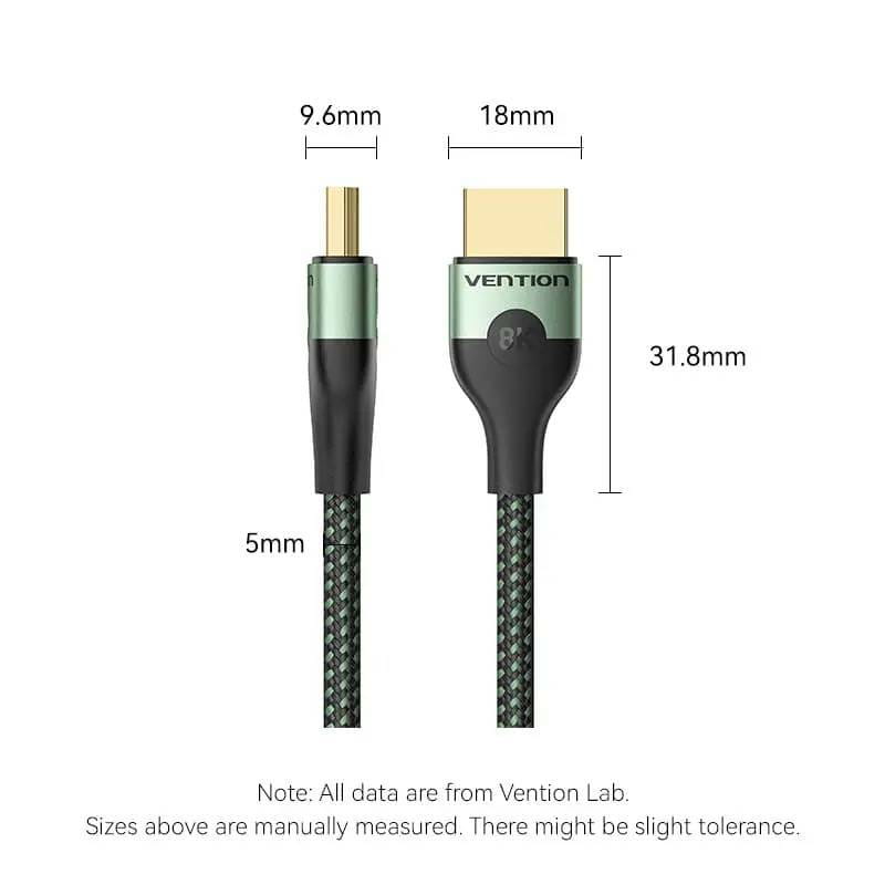 Кабель Vention HDMI - HDMI V 2.1 (M/M), 1,5 м, Green (ALOGG)