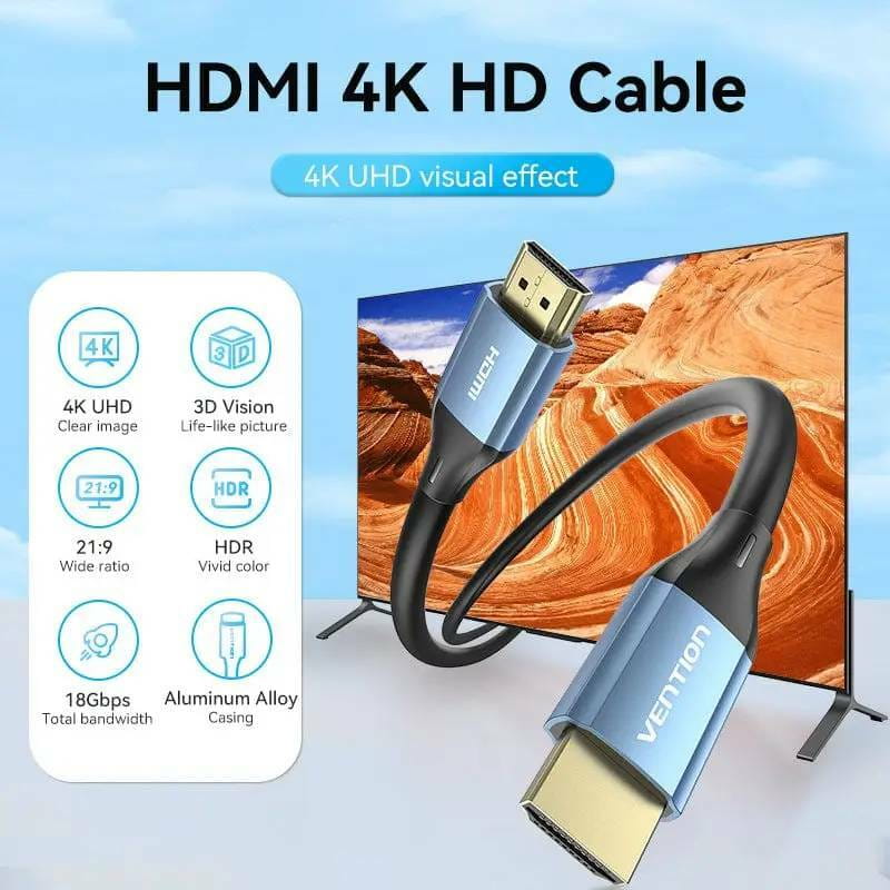 Кабель Vention HDMI - HDMI V 2.0 (M/M), 3 м, Blue (ALHSI)
