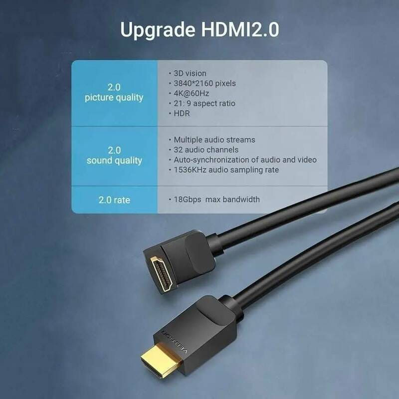 Кабель Vention HDMI - HDMI V 2.0 (M/M), 1 м, Black (AARBF)