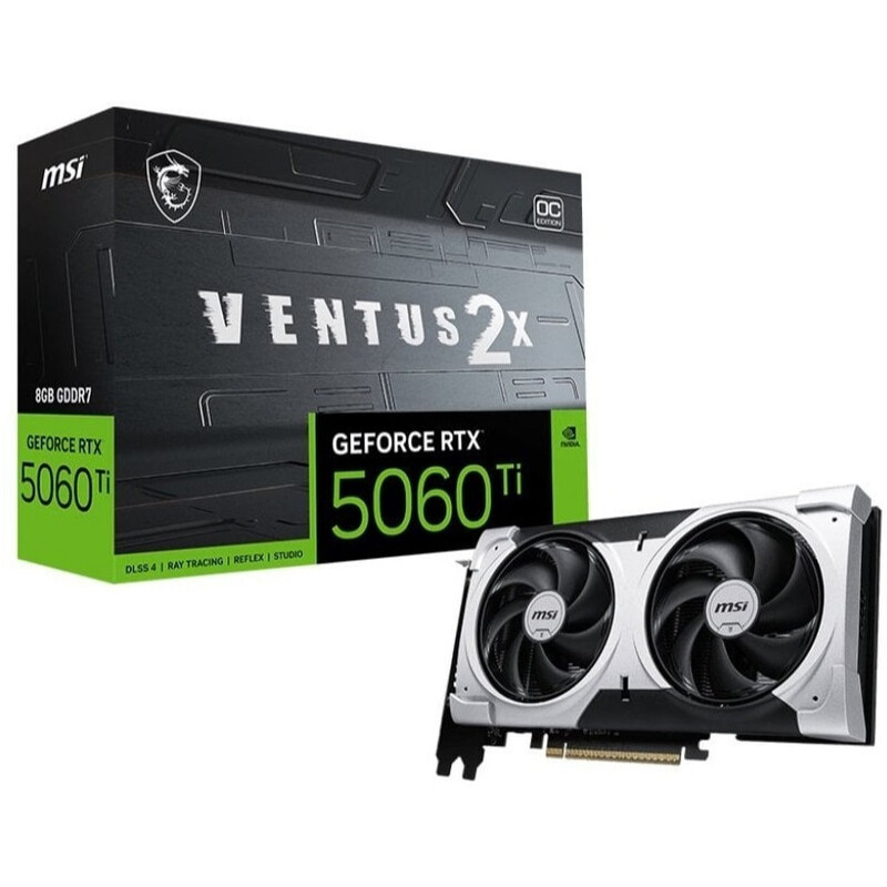 Відеокарта GF RTX 5060 Ti  8GB GDDR7 Ventus 2X OC Plus MSI (GeForce RTX 5060 Ti 8G VENTUS 2X OC PLUS)