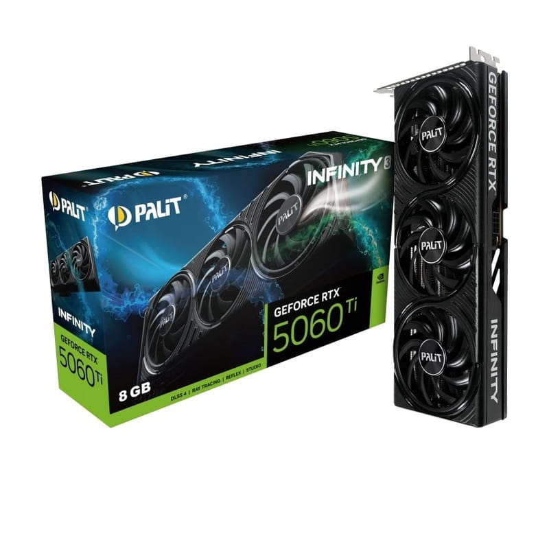 Видеокарта GF RTX 5060 Ti  8GB GDDR7 Infinity 3 Palit (NE7506T019P1-GB2062S)