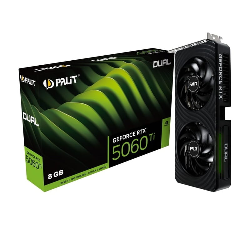 Видеокарта GF RTX 5060 Ti  8GB GDDR7 Dual Palit (NE7506T019P1-GB2062D)