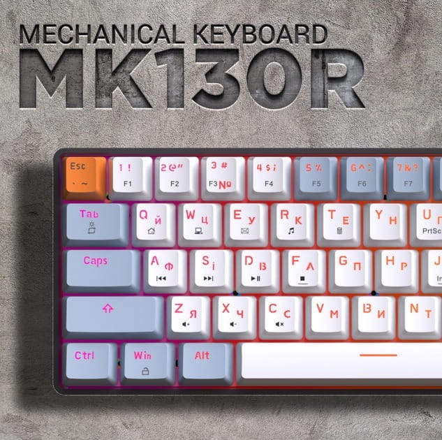 Клавиатура GamePro MK130R Red Swich Hot-Swap RGB Black_sample