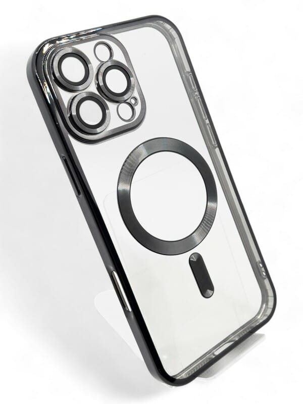 Чeхол-накладка BeCover TPU Chrome Case MagSafe для Apple iPhone 16 Pro Max Black (712085)