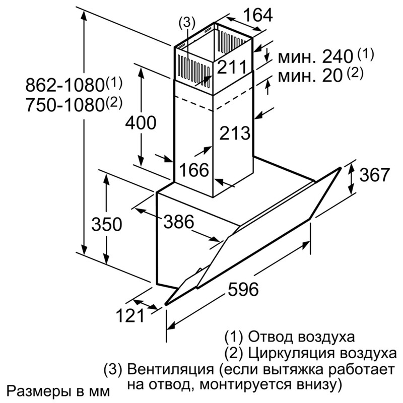 Вытяжка Bosch DWK065G60R