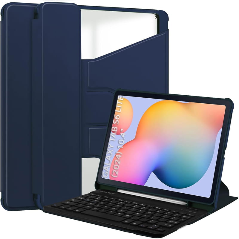 Чохол з бездротовою клавіатурою BeCover 360° Rotatable для Samsung Galaxy Tab S6 Lite 10.4 SM-P620/SM-P625/SM-P627 Deep Blue (712588)