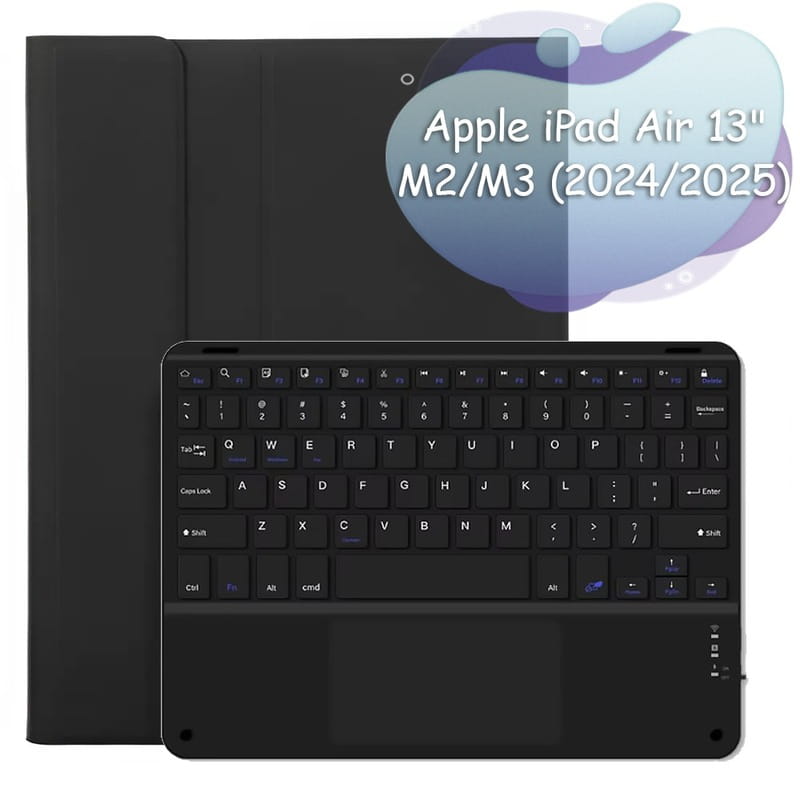 Чехол с беспроводной клавиатурой (TouchPad) BeCover для Apple iPad Air 13 (2024/2025) Black (712601)