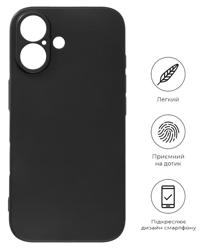Чeхол-накладка BeCover для Apple iPhone 16 Black (712274)