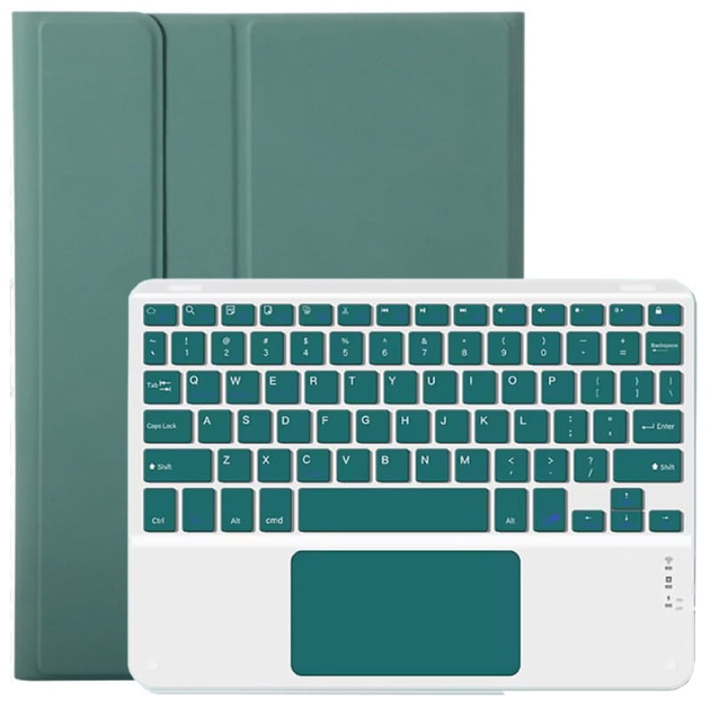 Чехол с беспроводной клавиатурой (TouchPad) BeCover для Lenovo Tab M10 Plus TB-125F (3rd Gen)/K10 Pro TB-226 Dark Green (712392)
