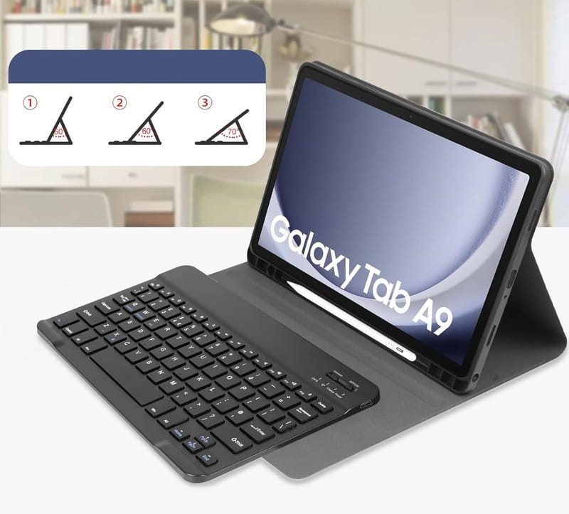 Чохол з бездротовою клавіатурою BeCover для Samsung Galaxy Tab A9 SM-X115 Deep Blue (712356)