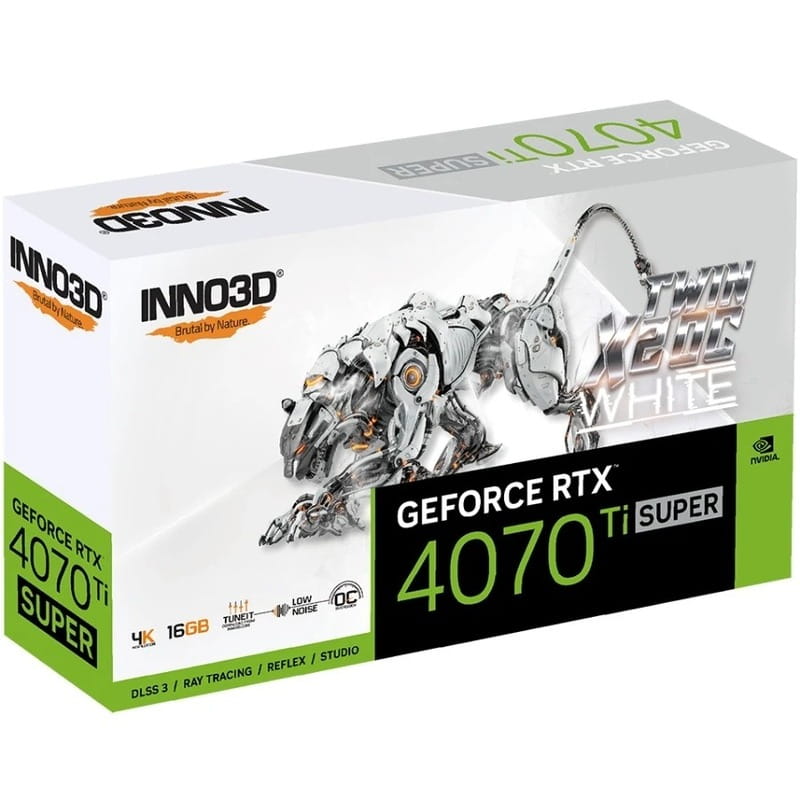 Видеокарта GF RTX 4070 Ti Super 16GB GDDR6X Twin X2 OC White Inno3D (N407TS2-166XX-186156W)