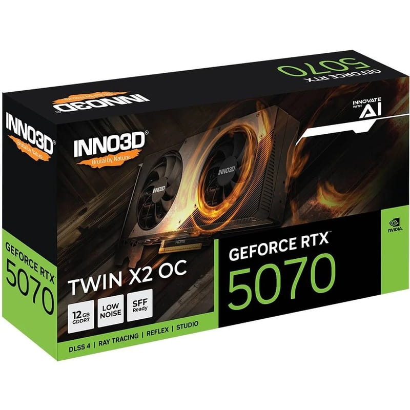 Видеокарта GF RTX 5070 12GB GDDR7 Twin X2 OC Inno3D (N50702-12D7X-195064N)