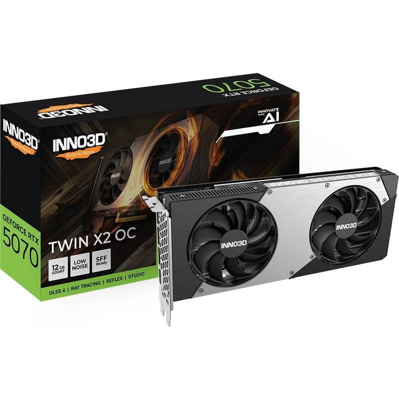 Видеокарта GF RTX 5070 12GB GDDR7 Twin X2 OC Inno3D (N50702-12D7X-195064N)