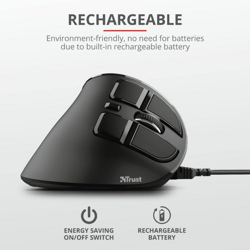 Миша бездротова Trust Voxx Rechargeable Ergonomic Black (23731)