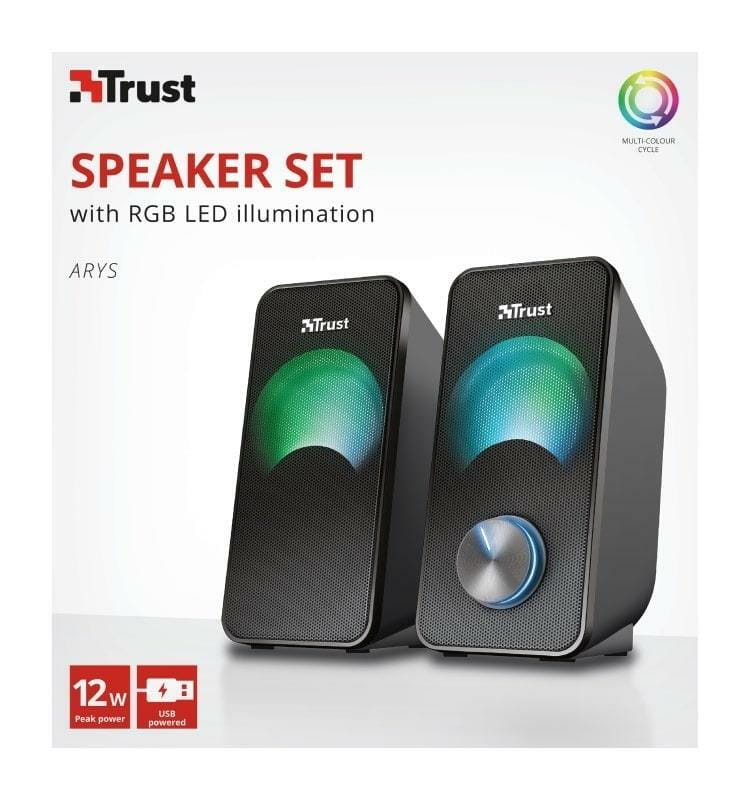 Акустическая система Trust 2.0 Arys RGB Black (23120)