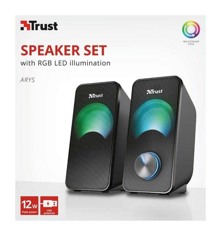 Акустическая система Trust 2.0 Arys RGB Black (23120)