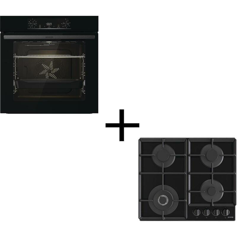 Вбудований комплект Варильна поверхня Gorenje GTW641EB + Духова шафа Gorenje BO6735E05B
