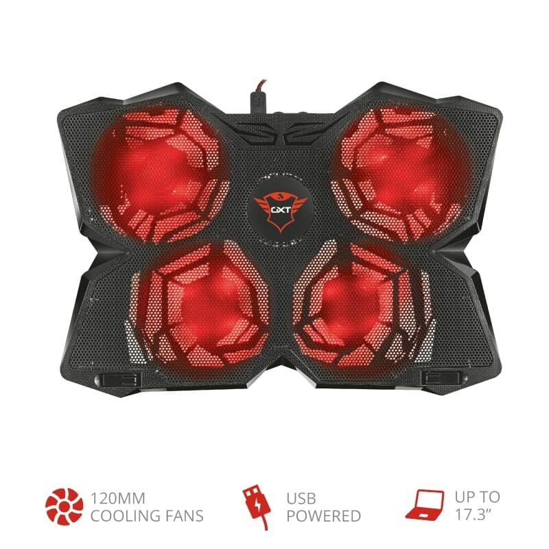 Охлаждающая подставка для ноутбука Trust GXT 278 Notebook Cooling Stand 17.3" Black (20817)